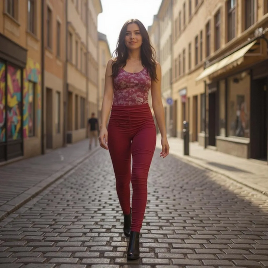 Shirred Ruched Sheer Leggings
