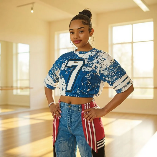 Half Sleeve Waist Jersey Top